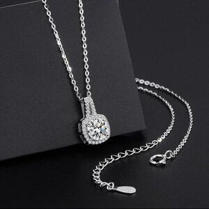 2 Carat Moissanite Pendant Necklace